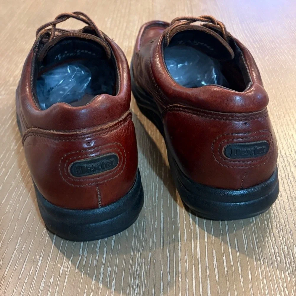 VTG Dexter WalkMocs 10 N Brown Leather Moc Toe Shoes Made in USA Gorpcore P558-2